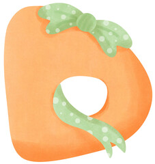 Ribbon with Alphabet D