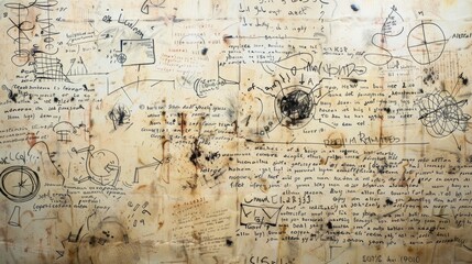 A handwritten note covered in scribbles and diagrams representing the brainstorming and critical thinking involved in the breakthrough research at the institution.