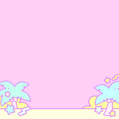 南国レトロポップ⭐︎スクエア壁紙♪