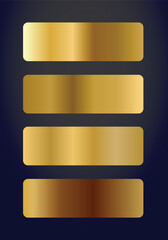 Fototapeta premium Collection of gold gradient palette background 