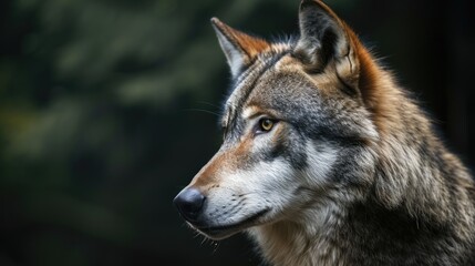 Fototapeta premium Portrait of a wolf in nature