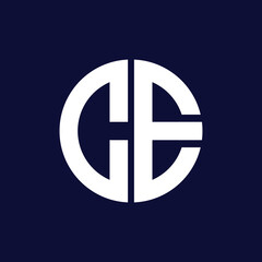 modern ce circle logo design