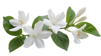 jasmine flower. isolated on white background.