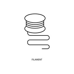 filament concept line icon. Simple element illustration. filament concept outline symbol design.