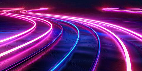 Futuristic technology abstract background with lines for network, big data, data center, server, internet, speed. Abstract neon lights into digital technology