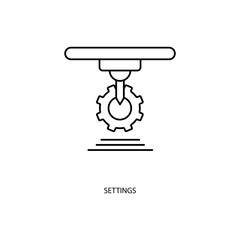 3d settings concept line icon. Simple element illustration.3d settings concept outline symbol design.