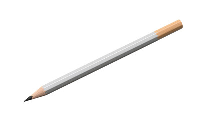 Wooden-tip Pencil on White Background. On a White or Clear Surface PNG Transparent Background..