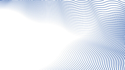 Blue wave line abstract background vector image
