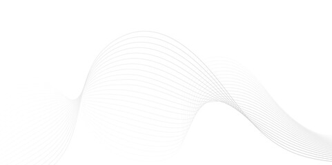 215White wave curve lines banner background design. Abstract soft wave lines dynamic flowing gray light isolated background. Vector Illustration of the gray pattern of lines. Black stripes on white.