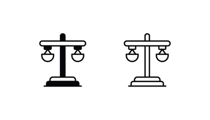 Balance icon design with white background stock illustration