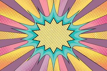 Pop art design, vector illustration. Comics book background. - obrazy, fototapety, plakaty