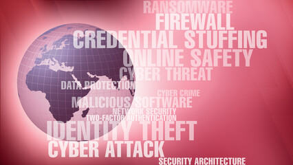 Cyber attack prevention securing world globe with advanced cybersecurity technology and secure networks