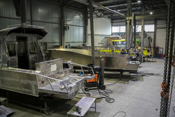 Large Aluminum Boat Fabrication Shop