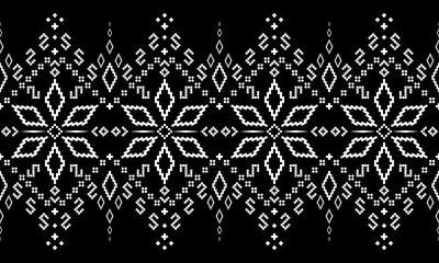 Geometric ethnic pattern seamless design for background or wallpaper.
