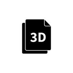 3d file concept line icon. Simple element illustration.3d file concept outline symbol design.