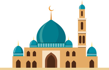 Mosque vector illustration Islamic background