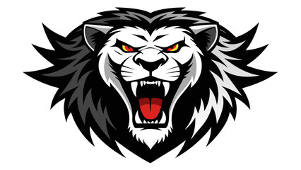 Powerful Angry Lion Roaring Dynamic Vector Illustration