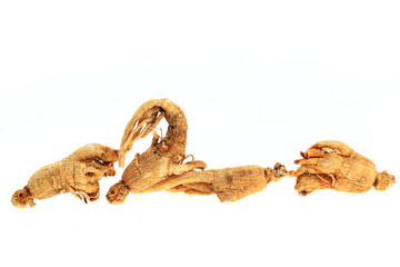 Ginseng on a white background