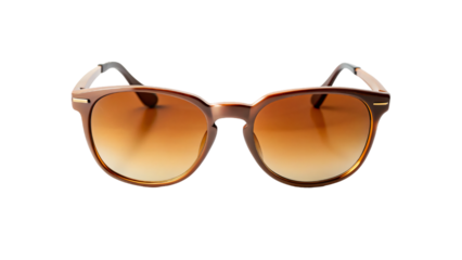 Stylish black sunglasses isolated on a white background, perfect for fashion and sun protection in summer