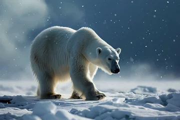 Foto op Canvas polar bear in the snow © Usman