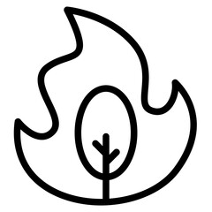 Obraz premium forest fires icon
