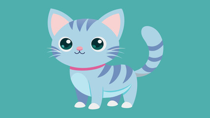 Adorable Feline Delight Vector Illustration of a Cute Kitty