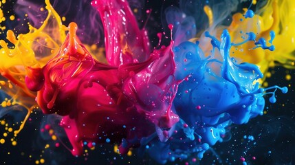 Colorful Splash Background. Color, Watercolor, Explosion, Abstract, Art, Holi, Festival, Event, Celebration, Texture, Colourful
