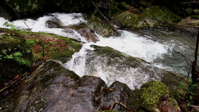 Mini waterfall in Bugio River, Portugal