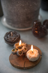 Candle in the shape of a flower