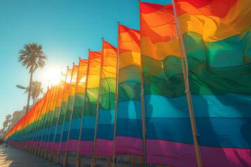 Gay pride month celebration flag, Gay art 