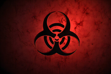 AI generated image of warning sign regarding a biological threat