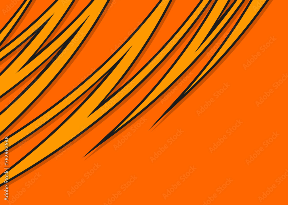 Poster abstract background with curved spike line pattern and with some copy space area