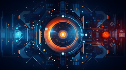 
Vector Abstract futuristic technology background concept, Illustration high digital