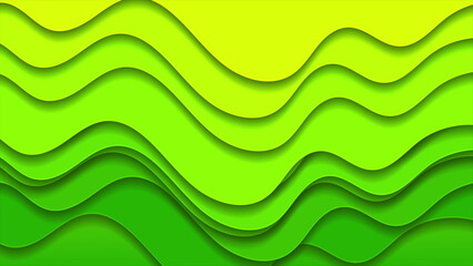 Light spring green abstract waves corporate background