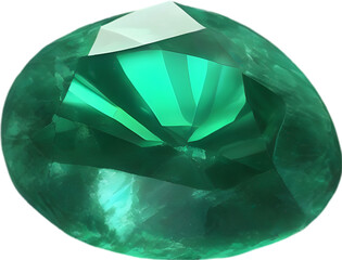 Emerald stone, colorful gemstone clipart. - obrazy, fototapety, plakaty
