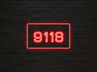 9118年のネオン文字