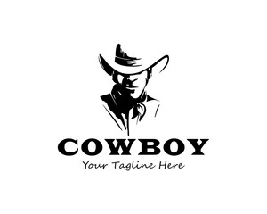 cowboy logo vector illustration