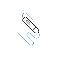 Obraz premium 3d pen concept line icon. Simple element illustration. 3d pen concept outline symbol design.