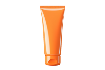Tube of Sunscreen on White Background. On a White or Clear Surface PNG Transparent Background..