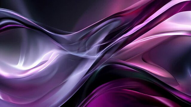 abstract background with smooth lines in purple and black colors, digitally generated image
