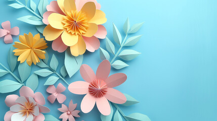 Obraz premium abstract floral background decorated with flowers 