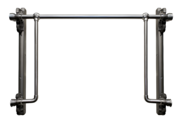 Metal Bars on White Background. On a White or Clear Surface PNG Transparent Background..
