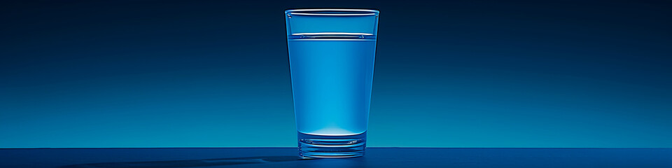 Clean drinking water sparkles in a transparent glass, a beacon of health and well-being. - obrazy, fototapety, plakaty