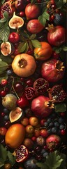 Fototapeta na wymiar Bring the classical elements to life in a stunning image showcasing fruits representing earth Use a panoramic view to highlight the abundance and fertility symbolized