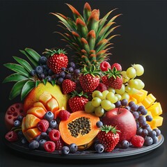 Elevate your brands image with a unique depiction of fruits representing the earth element Use creative lighting and angles to emphasize the connection between the fruits and the earths