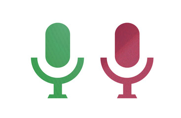 microphone podcast red and green symbol illustration