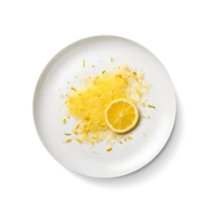 Fototapeten lemon zest isolated on white © Creative-Touch