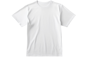White T-Shirt on White Background. On a White or Clear Surface PNG Transparent Background..