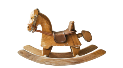 Rocking horse. Baby toy. Isolated on transparent background