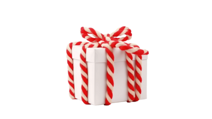 Christmas gift box on isolated white background